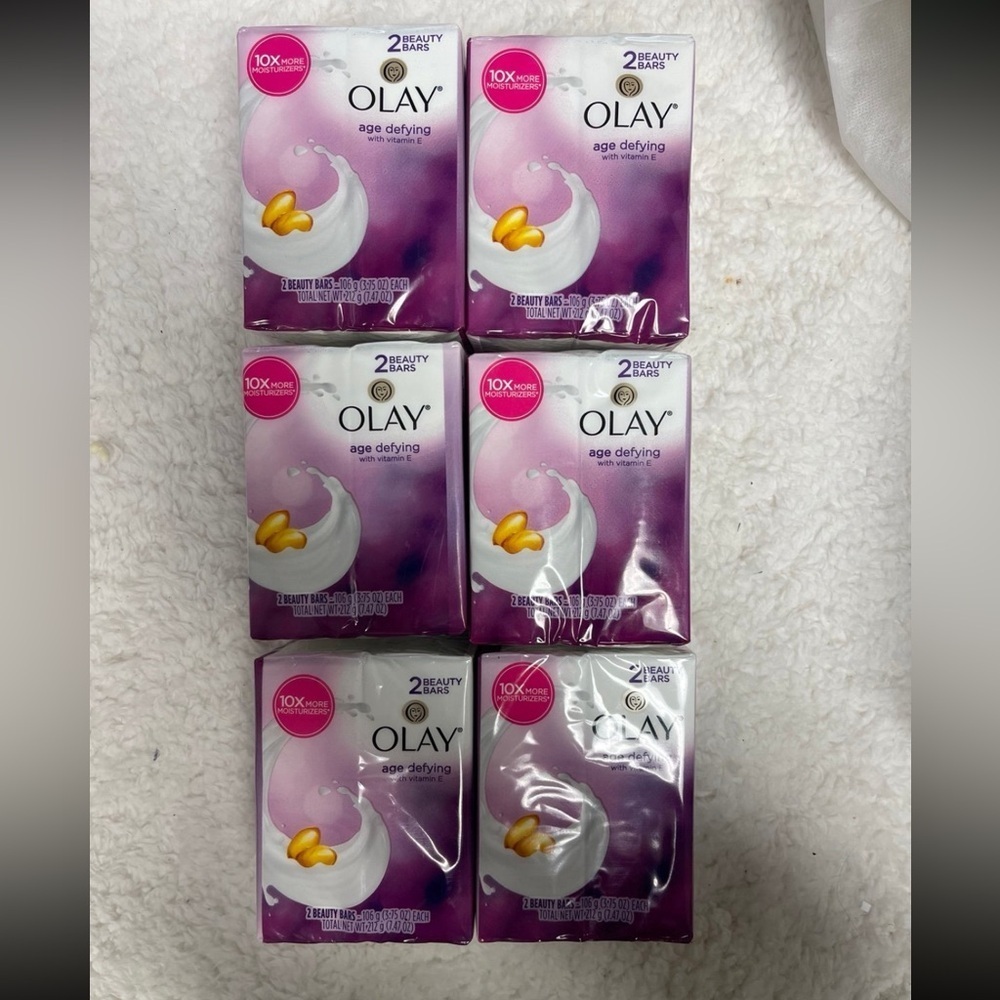 Olay Age Defying Vitamin E Soap Beauty Bars 3.75 oz  ORIGINAL FORMULA 6 packs x2